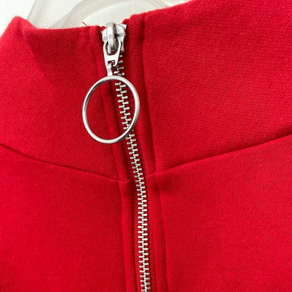 Large Stand-up Collar Cropped Half-zip H&M Fleece - Picture 3 of 8